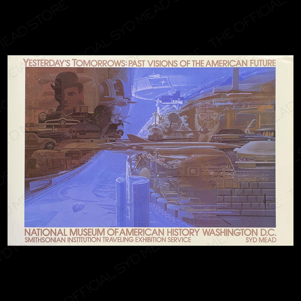 Yesterdays Tomorrows Vintage Poster by Syd Mead for the Smithsonian Institution