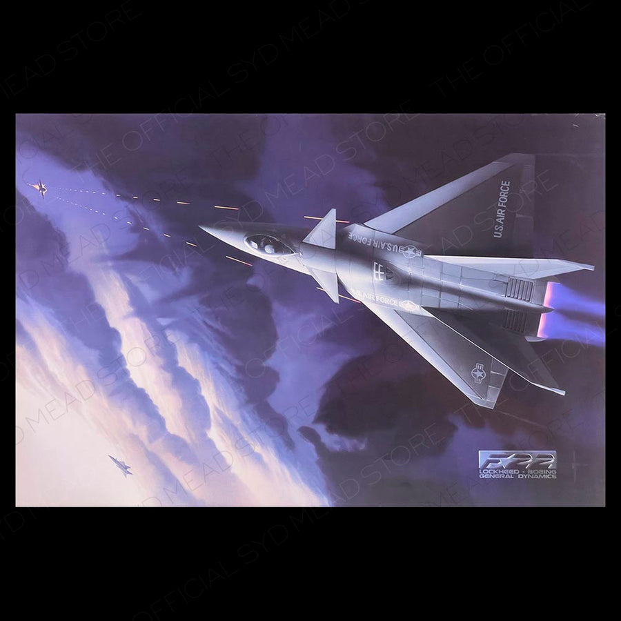 F22 Fighter Poster By Syd Mead