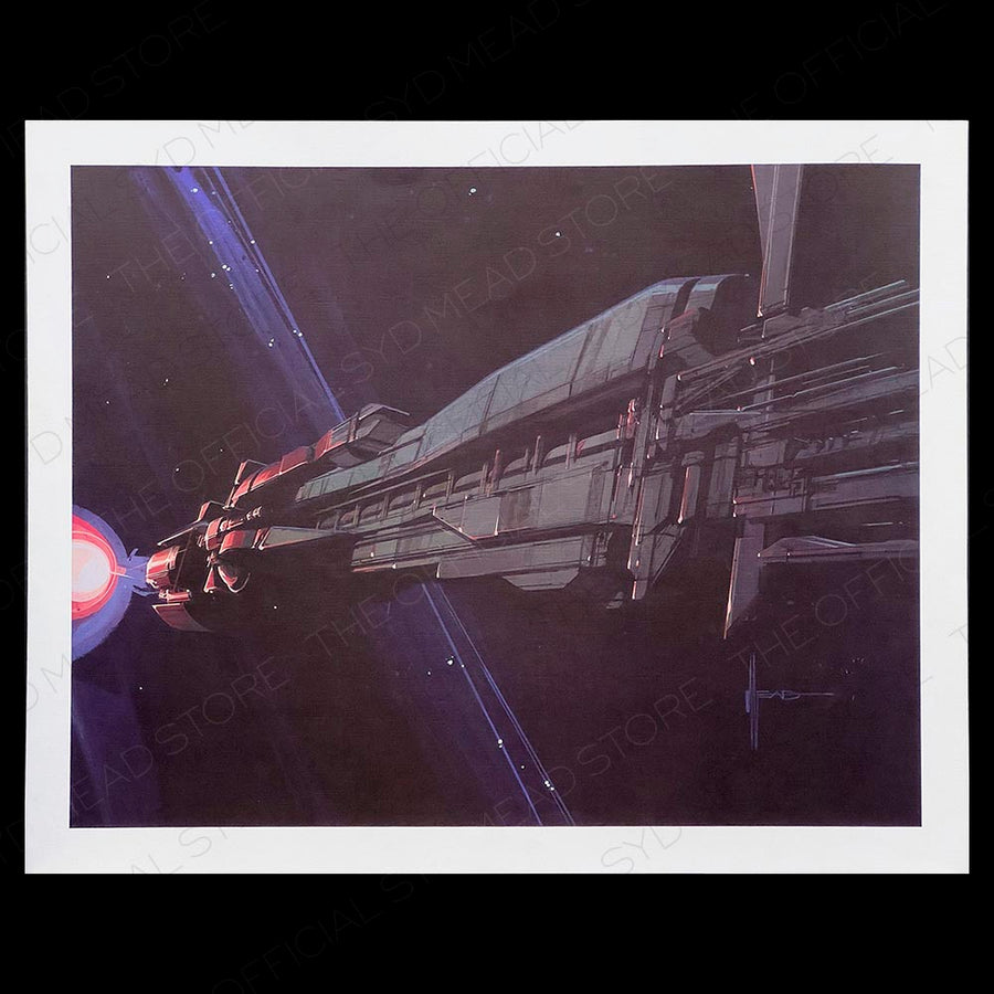 USS Sulaco Vintage Movie Art Poster by Syd Mead