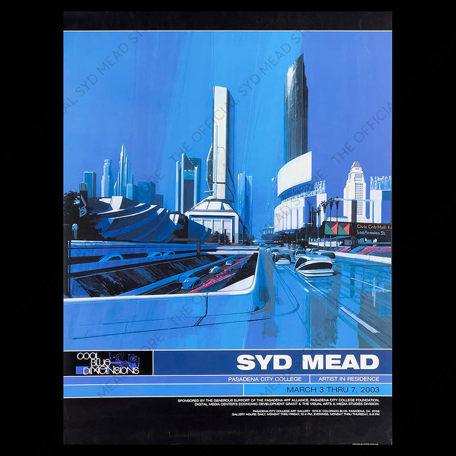 Cool Blue Dimensions Cityscape Posters Prints & Visual Artwork